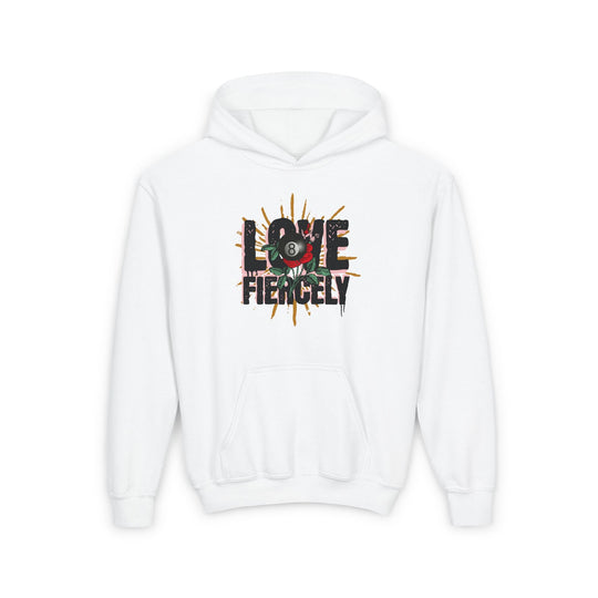 Love Fiercely - 8 Ball - Unisex Youth Pullover Hoodie - BFLY BILLIARDS