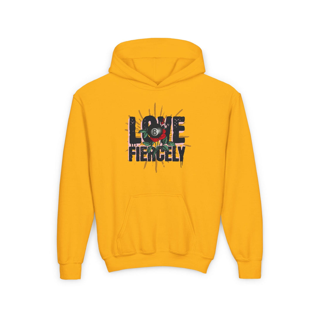 Love Fiercely - 8 Ball - Unisex Youth Pullover Hoodie - BFLY BILLIARDS