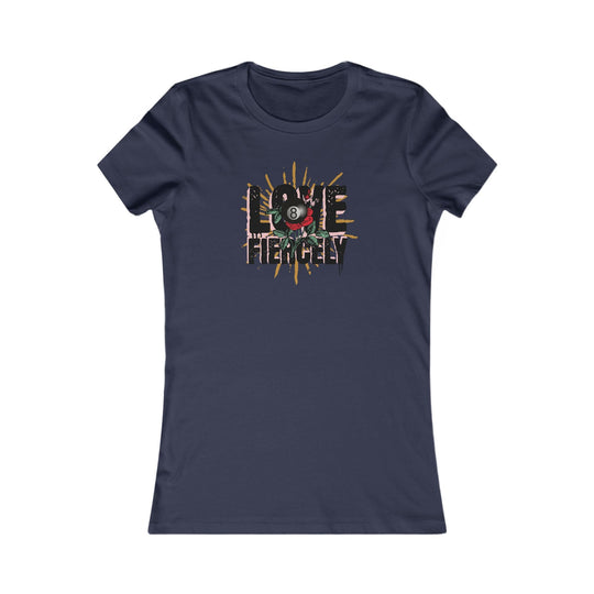 Love Fiercely - 8 Ball - Women's Fitted Tee - BFLY BILLIARDS