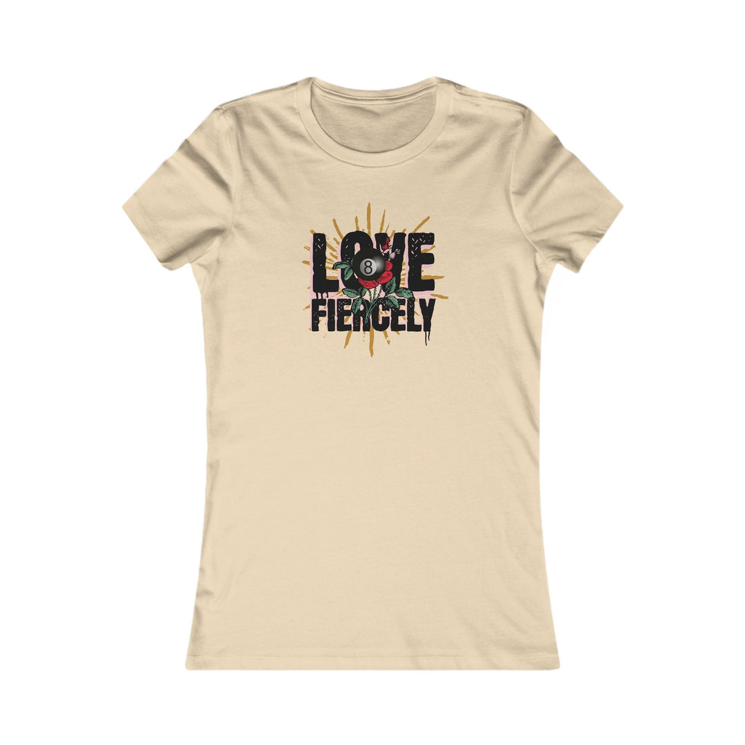 Love Fiercely - 8 Ball - Women's Fitted Tee - BFLY BILLIARDS