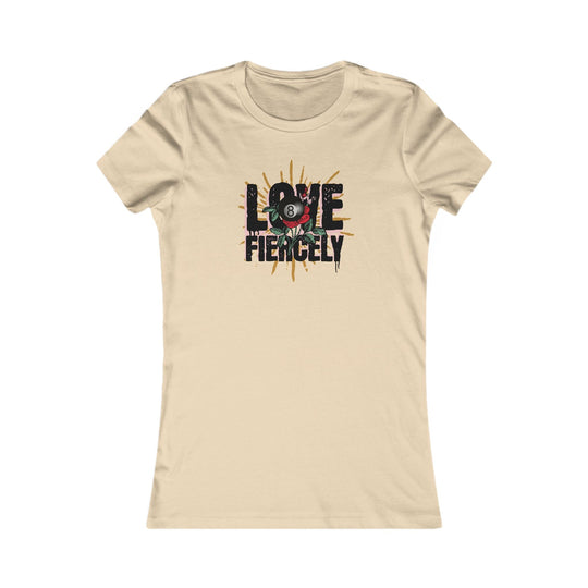 Love Fiercely - 8 Ball - Women's Fitted Tee - BFLY BILLIARDS