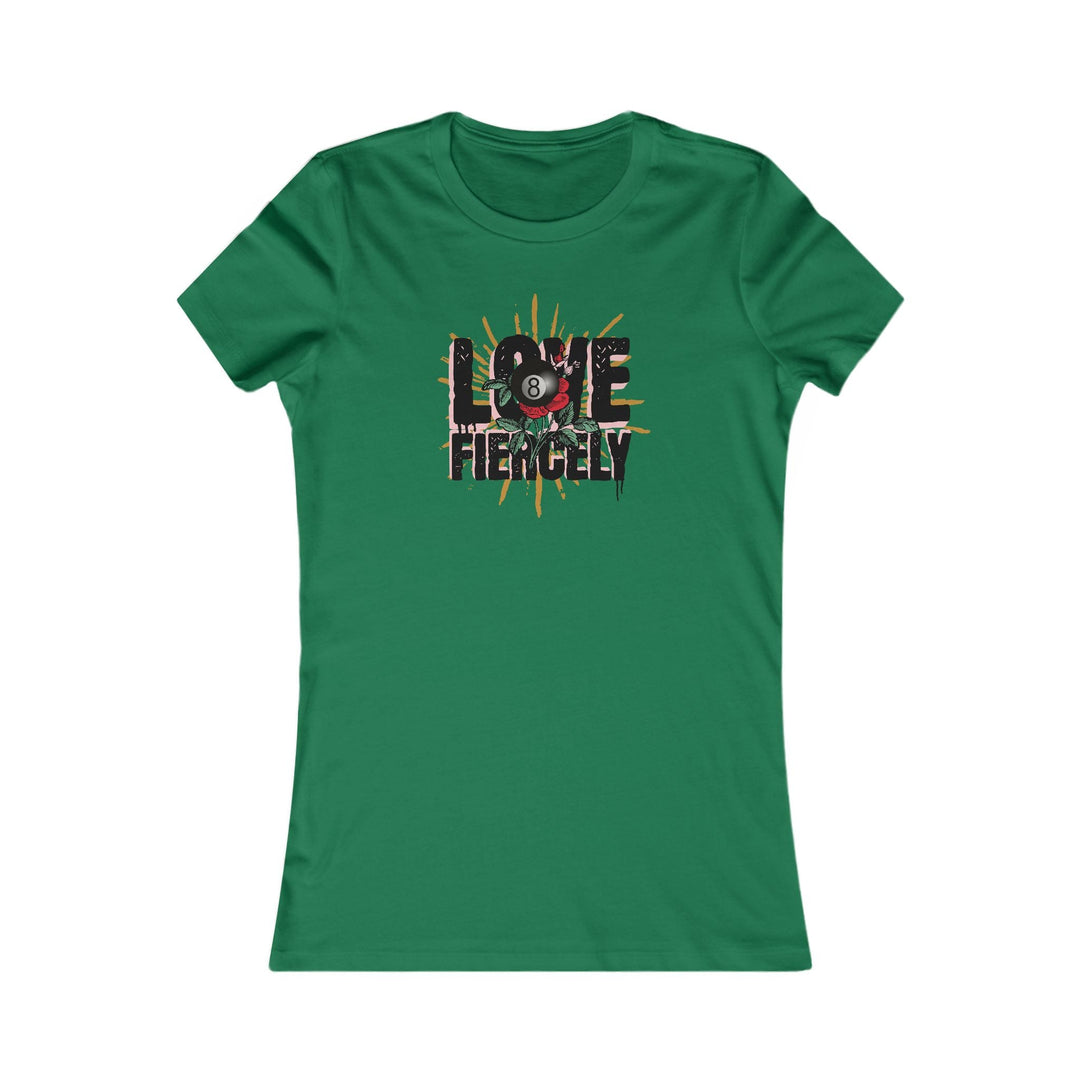 Love Fiercely - 8 Ball - Women's Fitted Tee - BFLY BILLIARDS