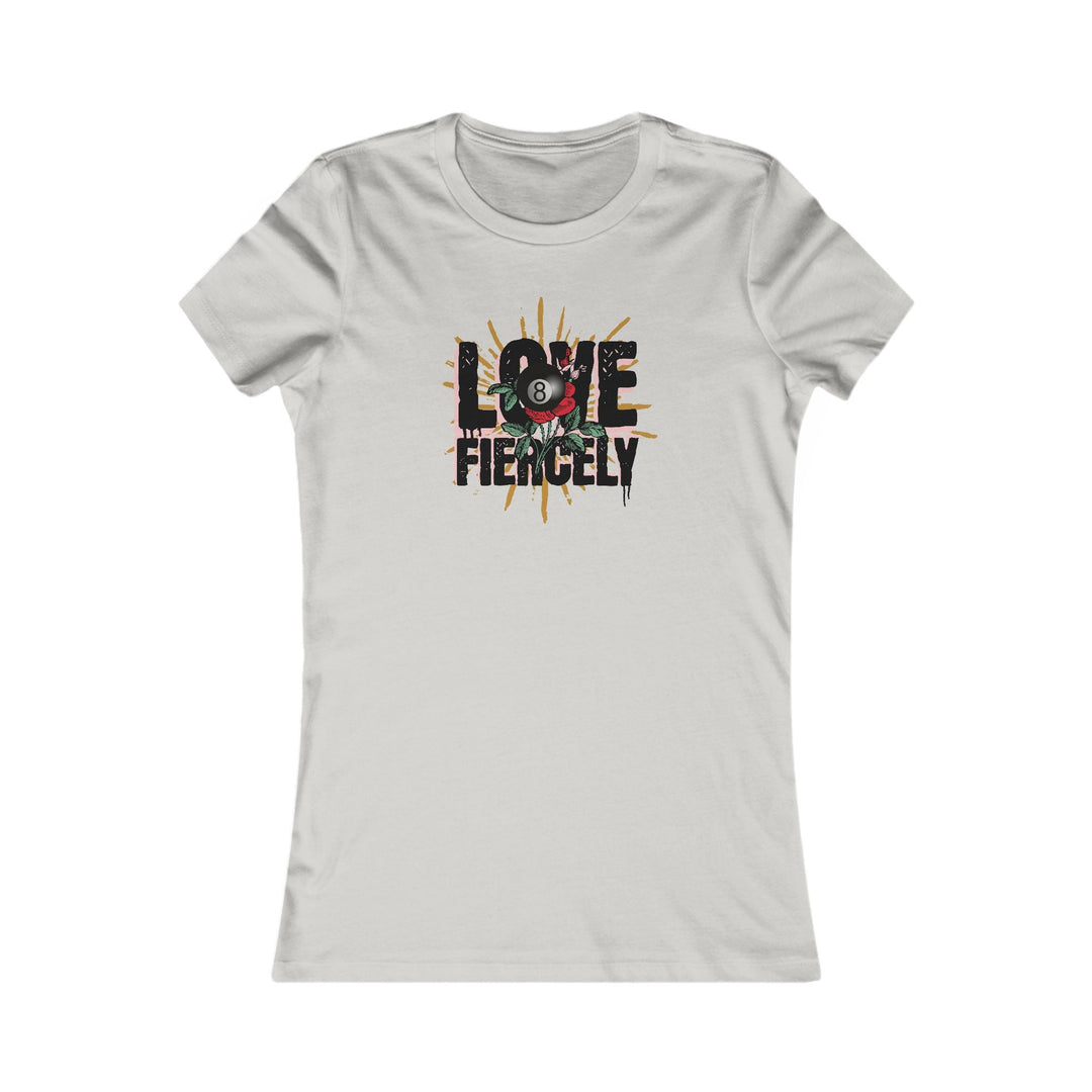 Love Fiercely - 8 Ball - Women's Fitted Tee - BFLY BILLIARDS