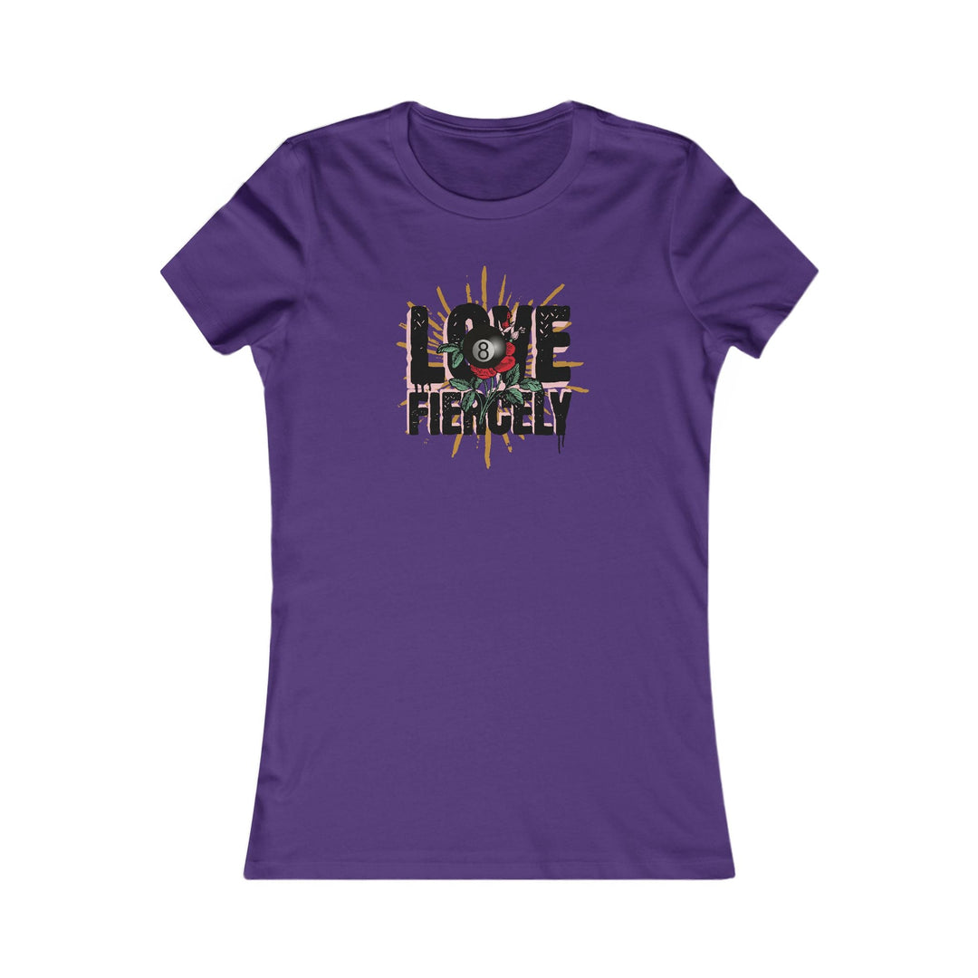 Love Fiercely - 8 Ball - Women's Fitted Tee - BFLY BILLIARDS