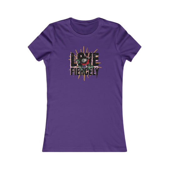 Love Fiercely - 8 Ball - Women's Fitted Tee - BFLY BILLIARDS