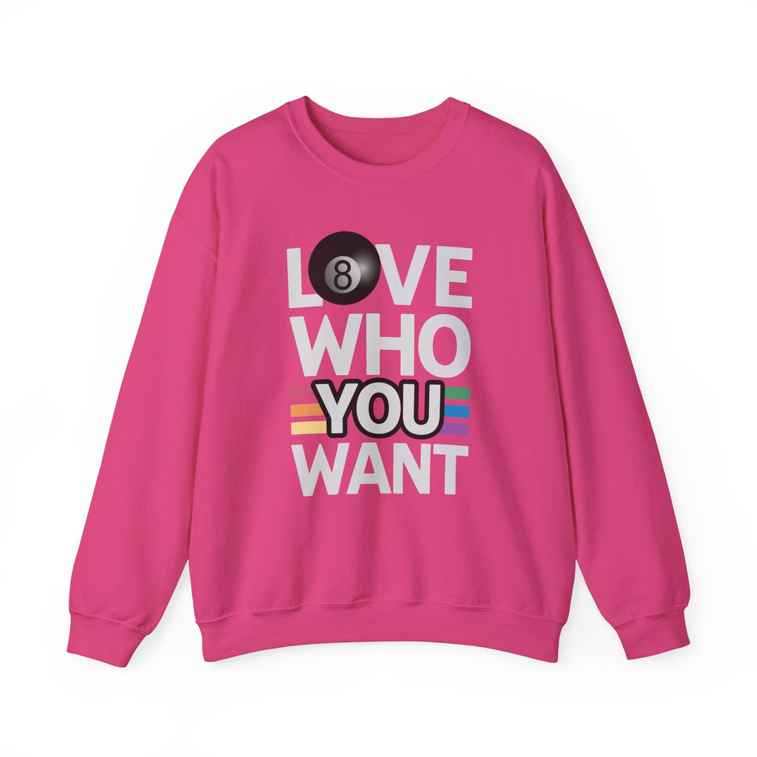 Love who you want - 8 Ball - Unisex Crewneck Sweatshirt - BFLY BILLIARDS