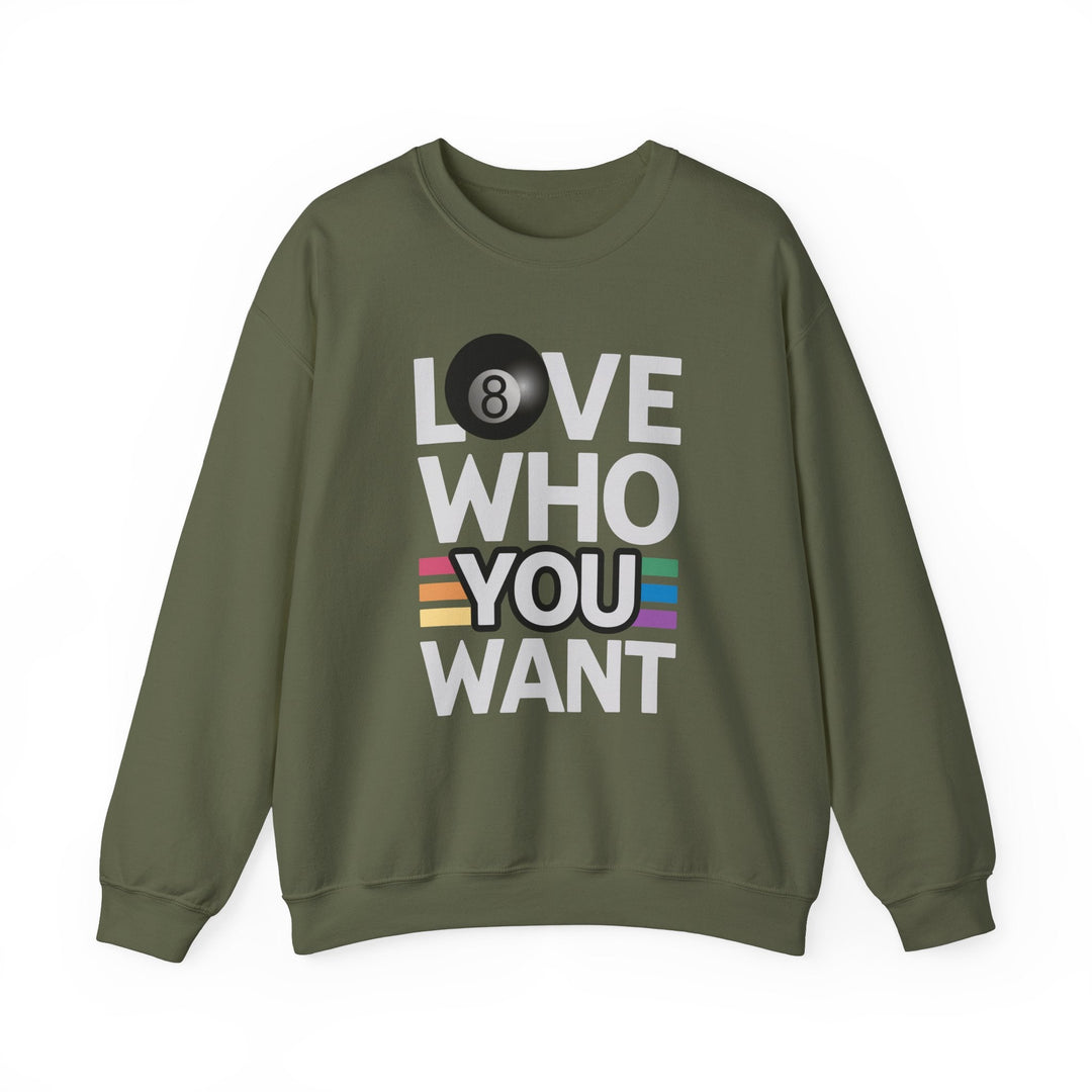Love who you want - 8 Ball - Unisex Crewneck Sweatshirt - BFLY BILLIARDS