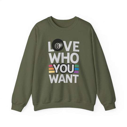 Love who you want - 8 Ball - Unisex Crewneck Sweatshirt - BFLY BILLIARDS