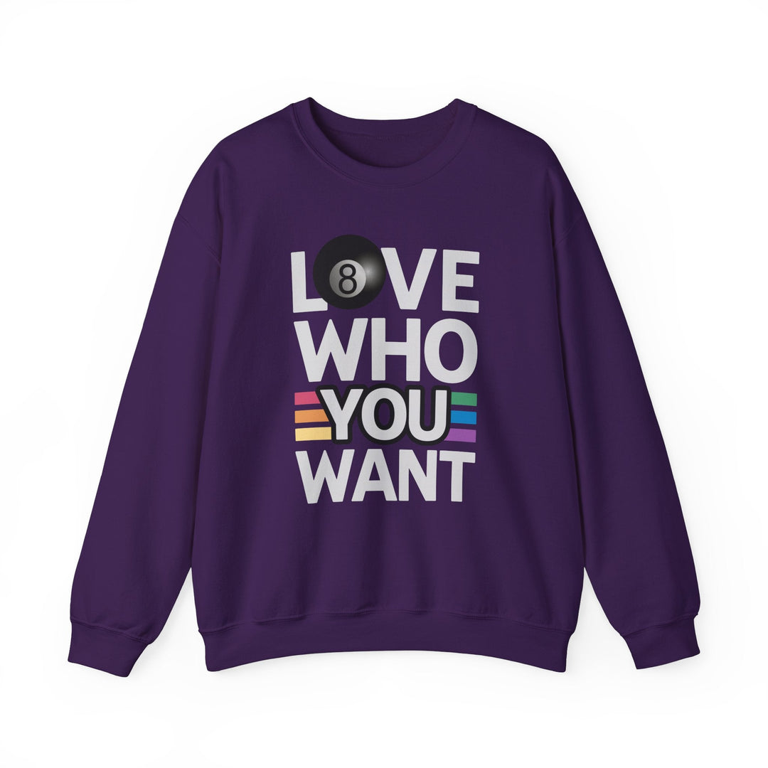 Love who you want - 8 Ball - Unisex Crewneck Sweatshirt - BFLY BILLIARDS
