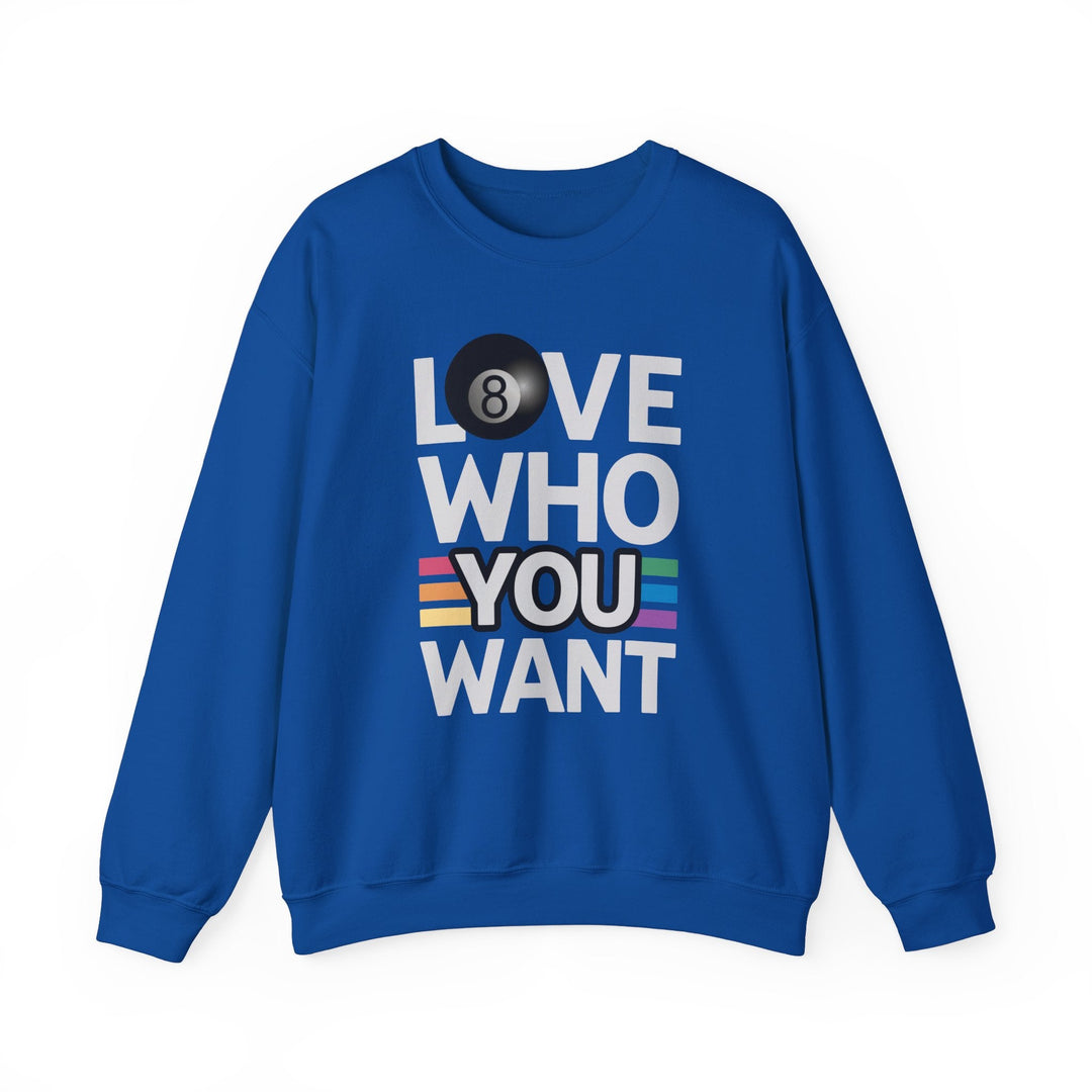 Love who you want - 8 Ball - Unisex Crewneck Sweatshirt - BFLY BILLIARDS