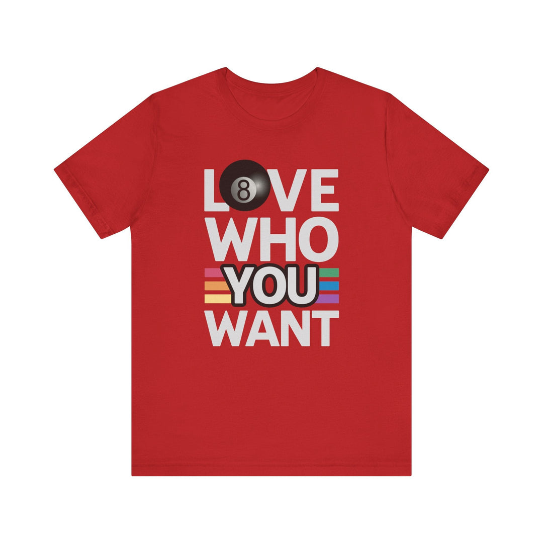 Love who you want - 8 Ball - Unisex Softstyle Tee - BFLY BILLIARDS