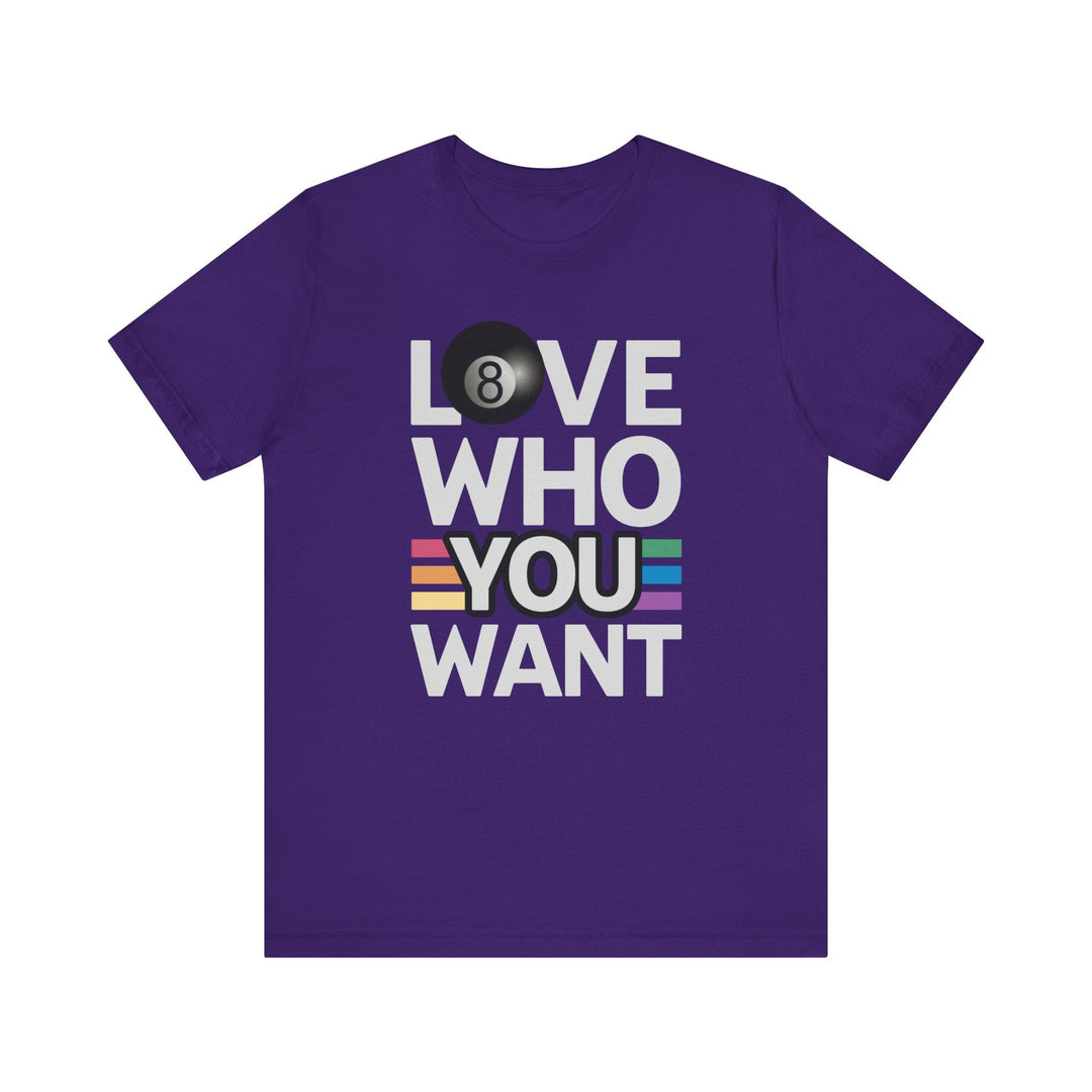 Love who you want - 8 Ball - Unisex Softstyle Tee - BFLY BILLIARDS