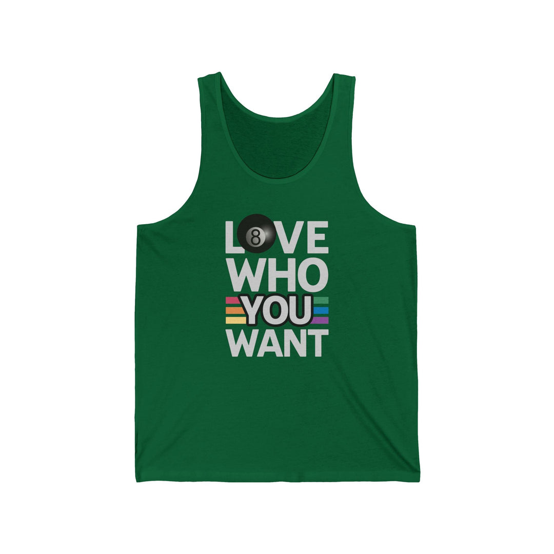 Love who you want - 8 Ball - Unisex Tank Top - BFLY BILLIARDS