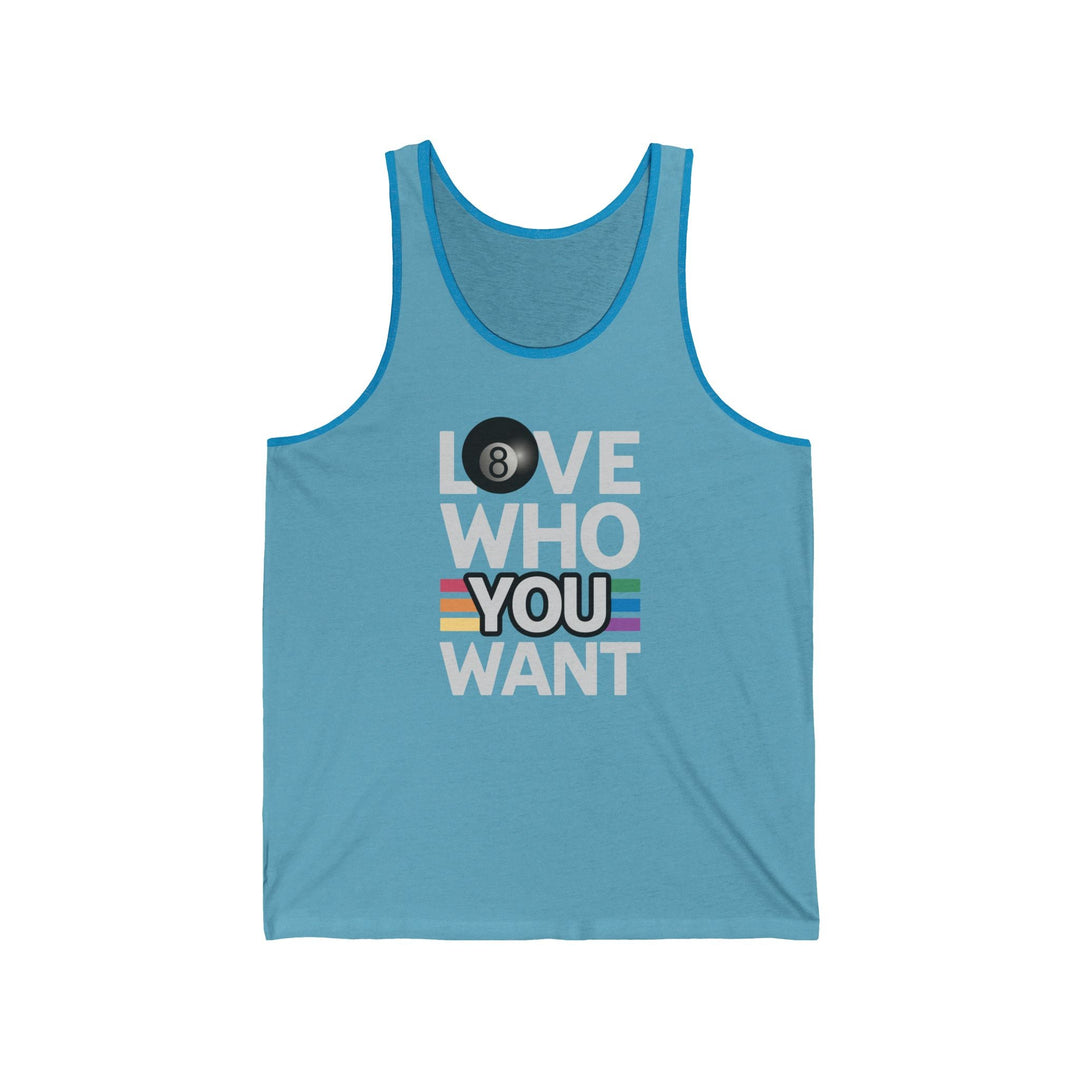 Love who you want - 8 Ball - Unisex Tank Top - BFLY BILLIARDS