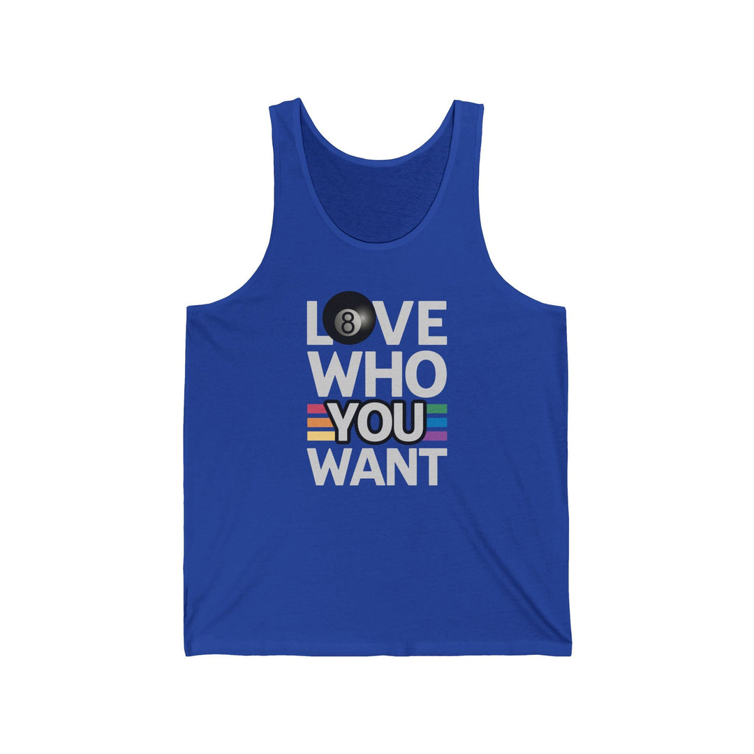 Love who you want - 8 Ball - Unisex Tank Top - BFLY BILLIARDS