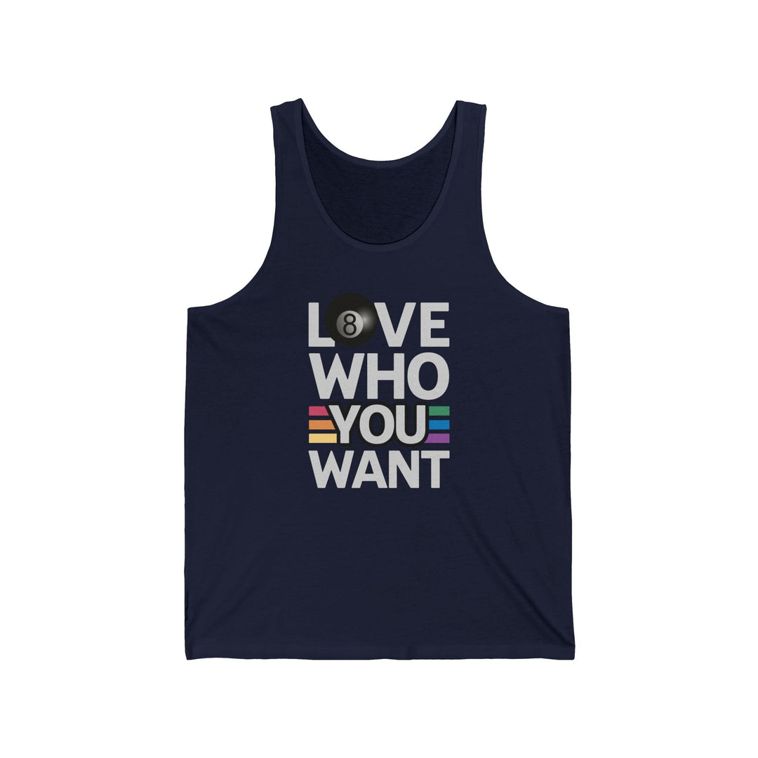Love who you want - 8 Ball - Unisex Tank Top - BFLY BILLIARDS