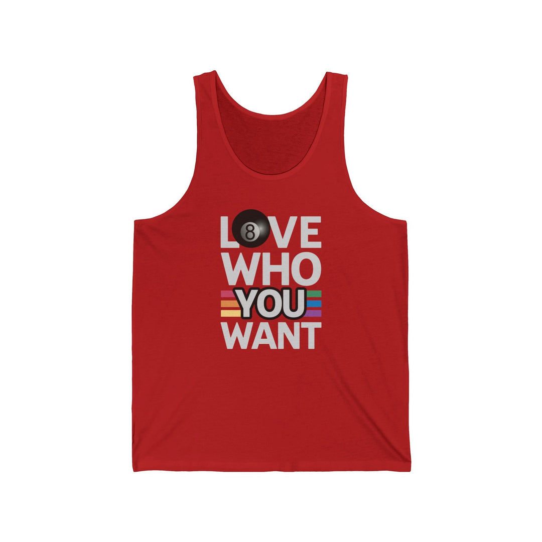 Love who you want - 8 Ball - Unisex Tank Top - BFLY BILLIARDS