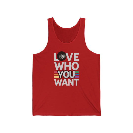 Love who you want - 8 Ball - Unisex Tank Top - BFLY BILLIARDS