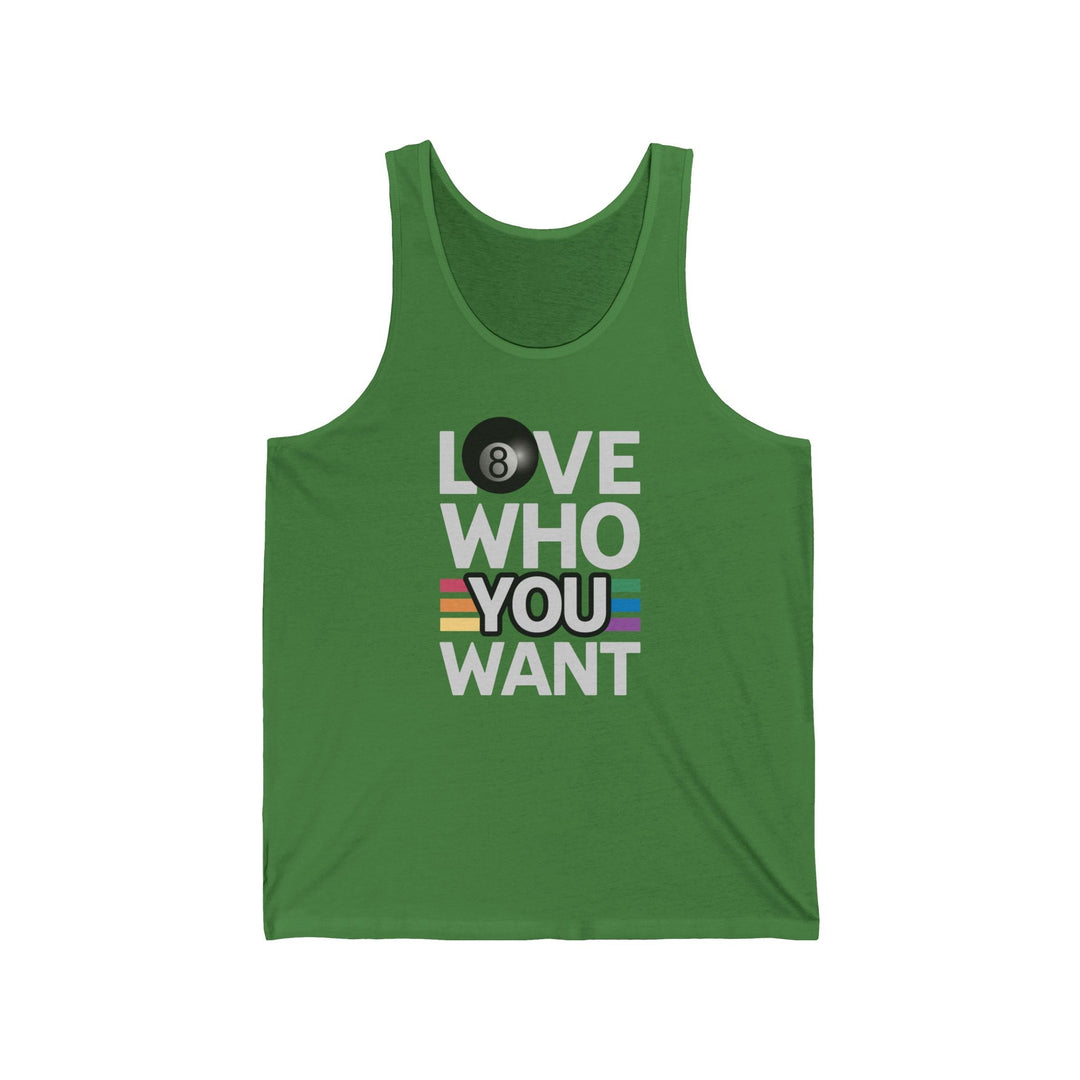 Love who you want - 8 Ball - Unisex Tank Top - BFLY BILLIARDS