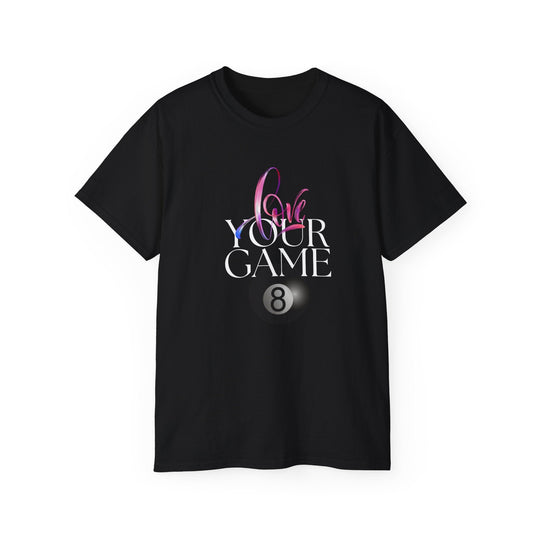 Love Your Game - 8 Ball - Unisex Cotton T-Shirt - BFLY BILLIARDS