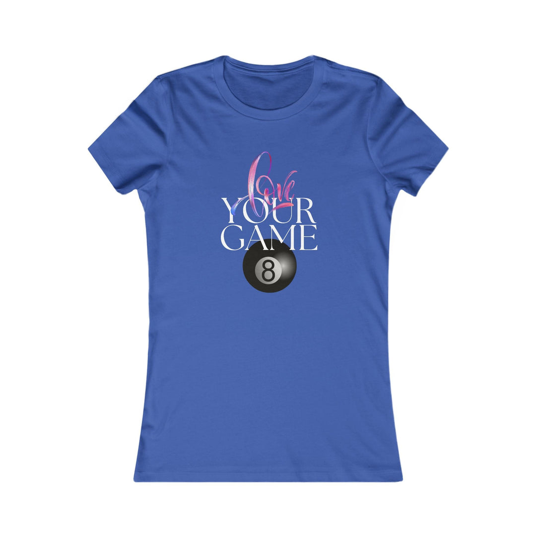 Love Your Game - 8 Ball - Women's Fitted Tee - BFLY BILLIARDS
