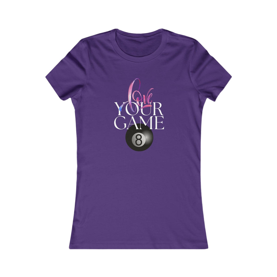 Love Your Game - 8 Ball - Women's Fitted Tee - BFLY BILLIARDS