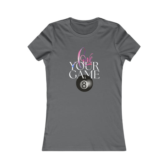 Love Your Game - 8 Ball - Women's Fitted Tee - BFLY BILLIARDS