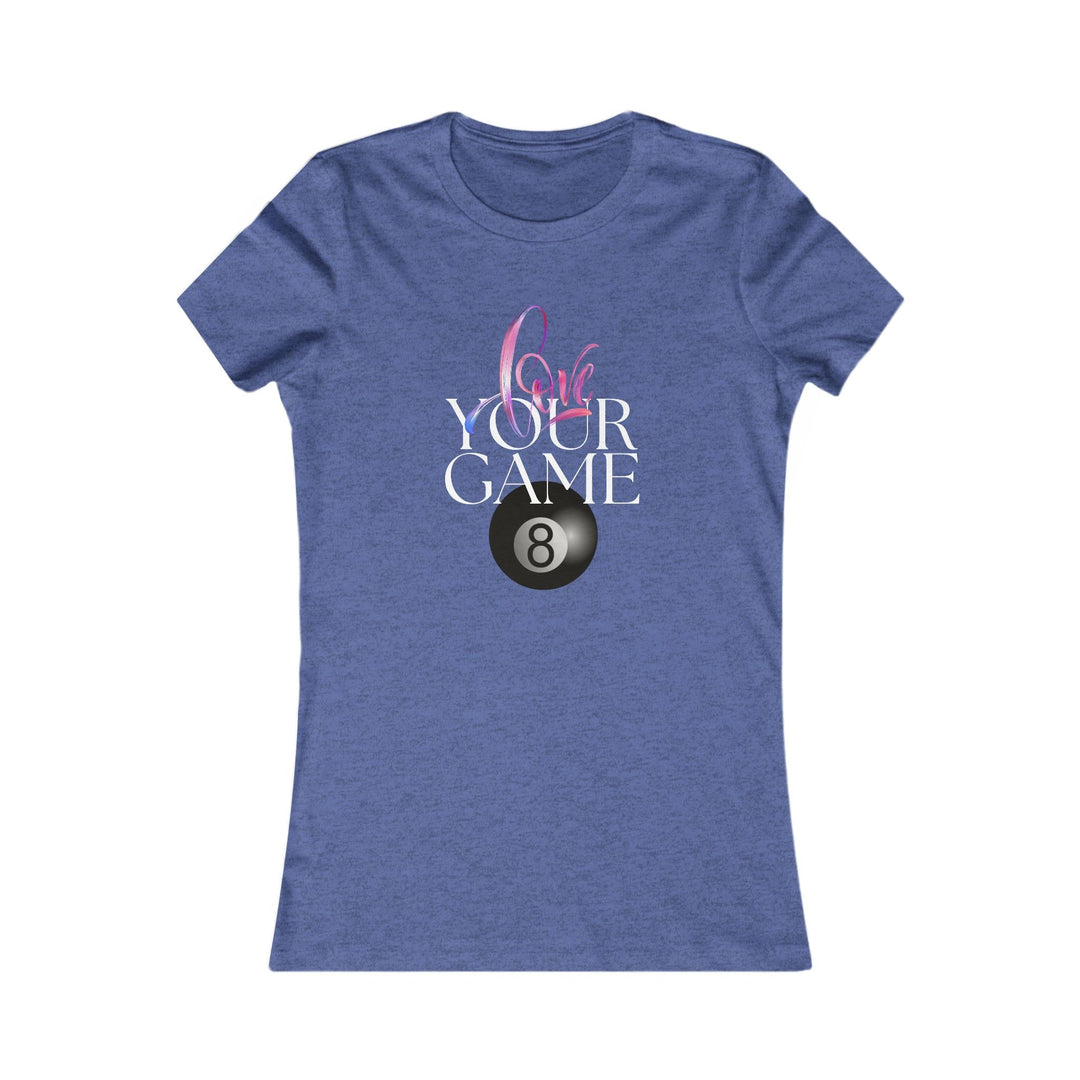 Love Your Game - 8 Ball - Women's Fitted Tee - BFLY BILLIARDS