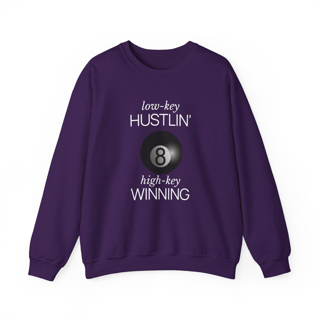Low - Key Hustlin - 8 Ball - Unisex Crewneck Sweatshirt - BFLY BILLIARDS