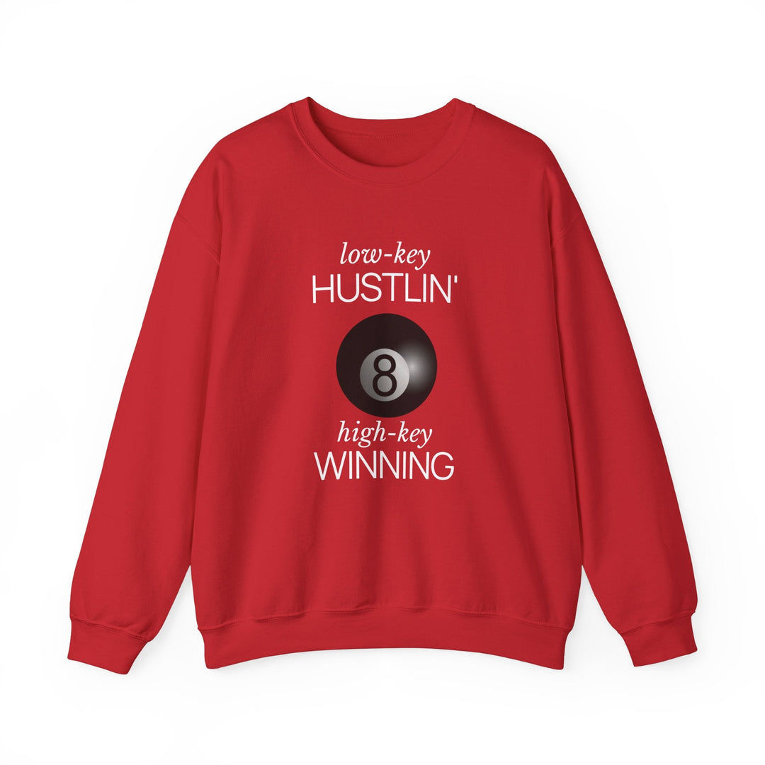Low - Key Hustlin - 8 Ball - Unisex Crewneck Sweatshirt - BFLY BILLIARDS