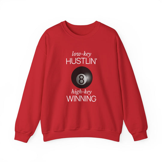 Low - Key Hustlin - 8 Ball - Unisex Crewneck Sweatshirt - BFLY BILLIARDS