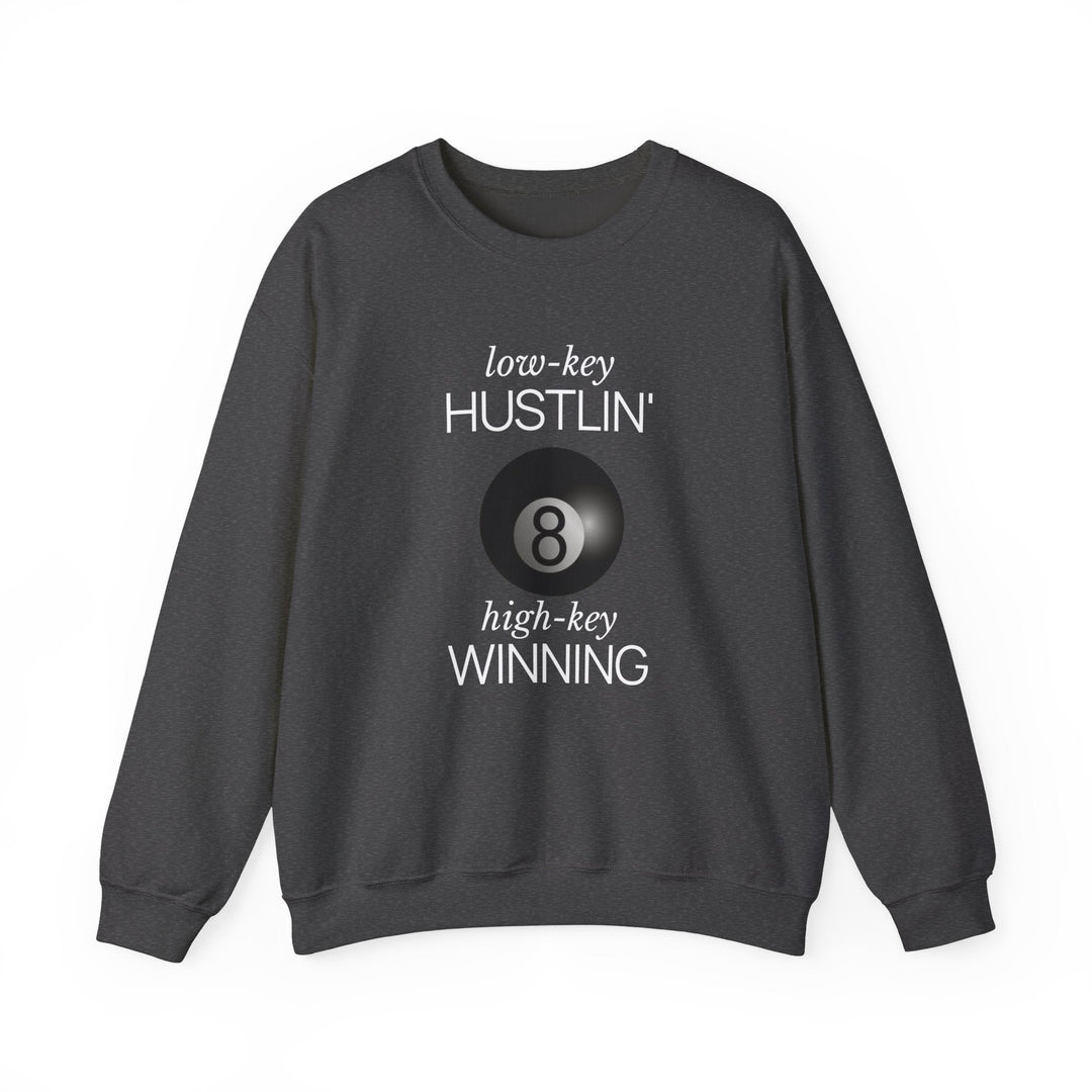 Low - Key Hustlin - 8 Ball - Unisex Crewneck Sweatshirt - BFLY BILLIARDS