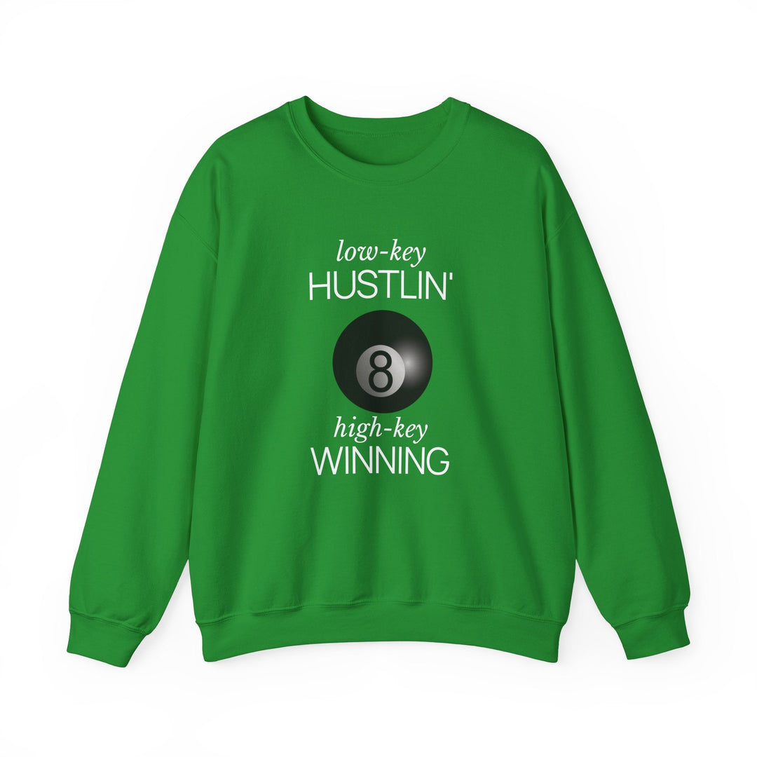 Low - Key Hustlin - 8 Ball - Unisex Crewneck Sweatshirt - BFLY BILLIARDS