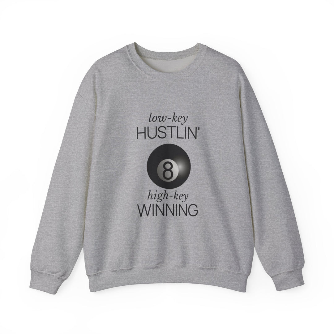 Low - Key Hustlin - 8 Ball - Unisex Crewneck Sweatshirt - BFLY BILLIARDS