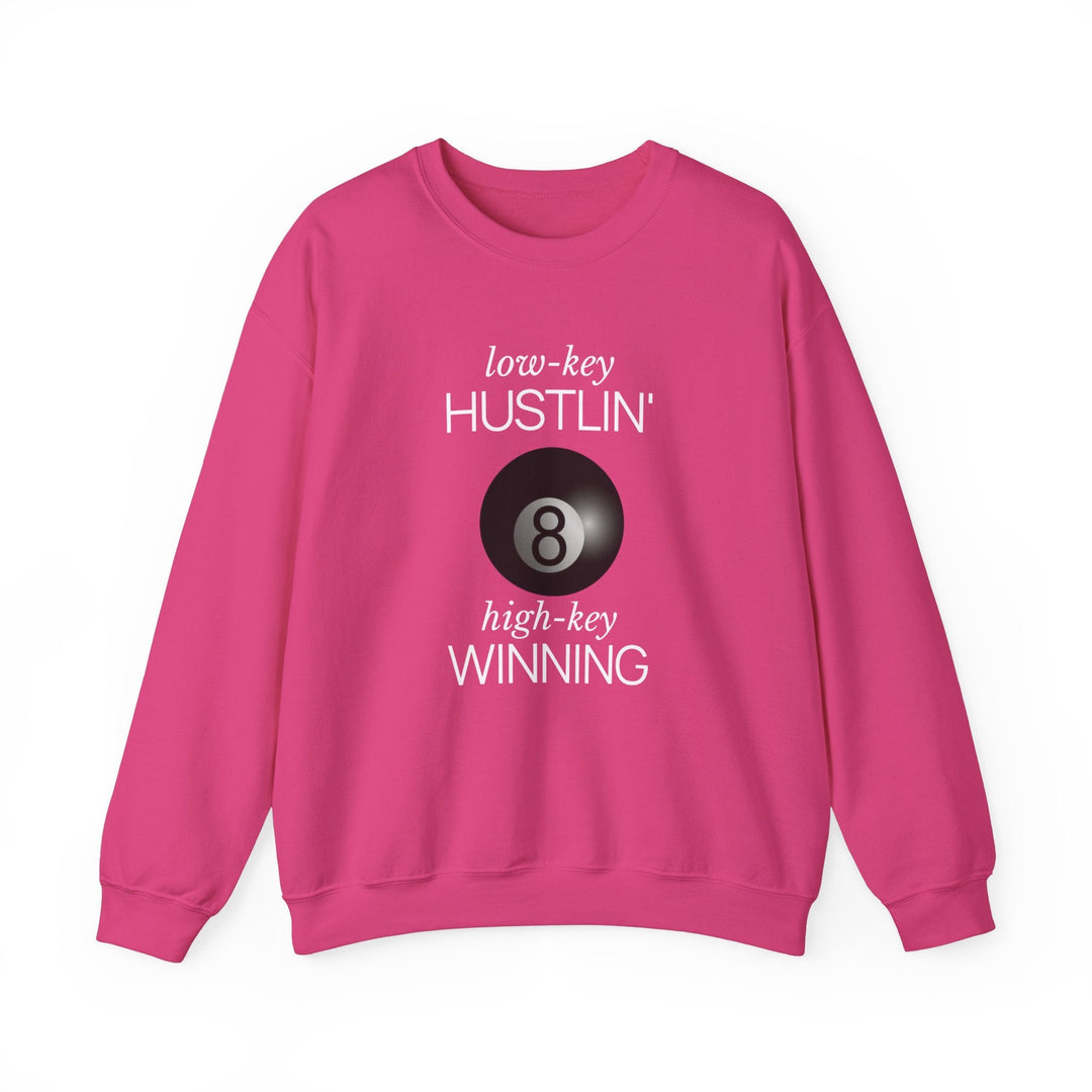 Low - Key Hustlin - 8 Ball - Unisex Crewneck Sweatshirt - BFLY BILLIARDS