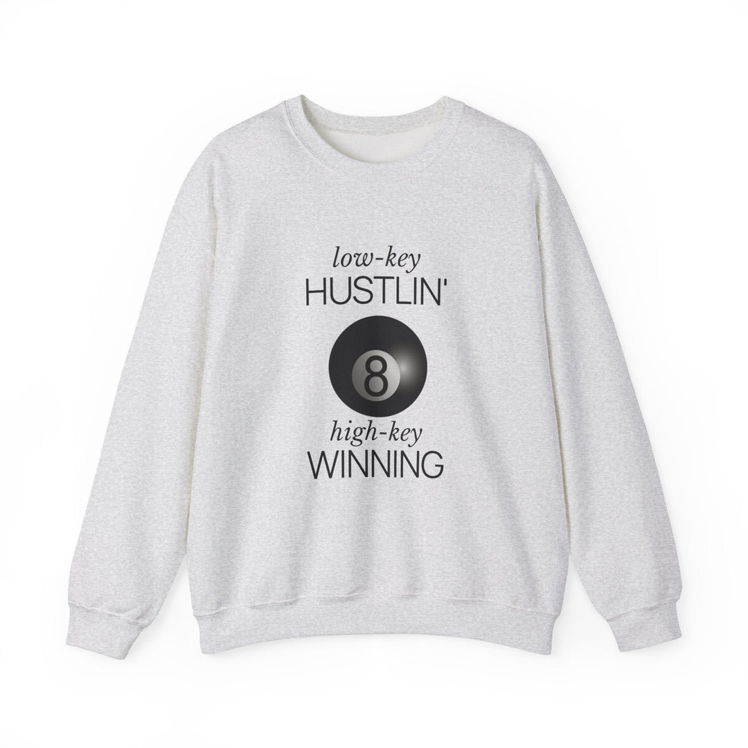 Low - Key Hustlin - 8 Ball - Unisex Crewneck Sweatshirt - BFLY BILLIARDS