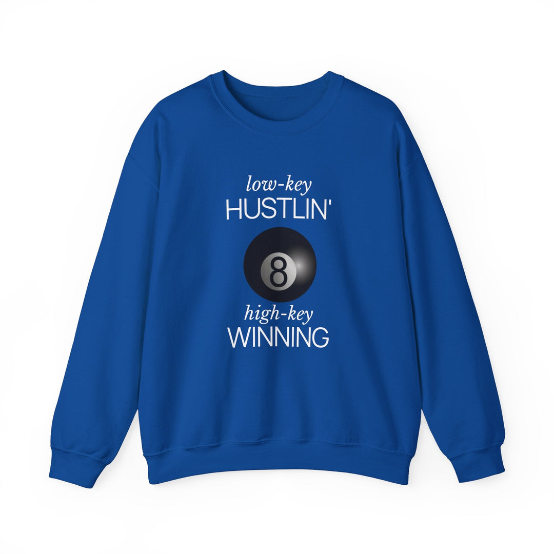 Low - Key Hustlin - 8 Ball - Unisex Crewneck Sweatshirt - BFLY BILLIARDS