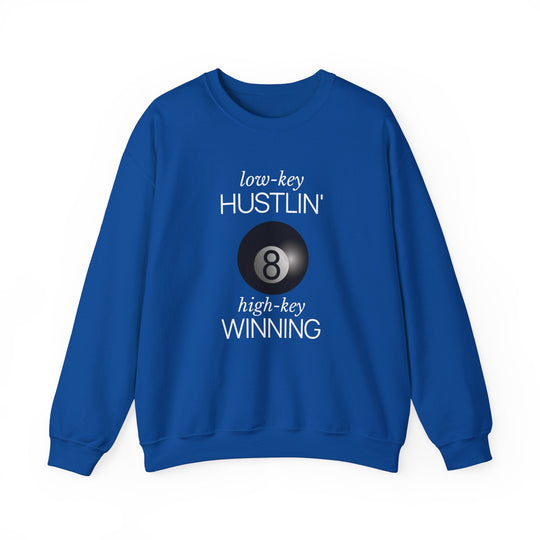 Low - Key Hustlin - 8 Ball - Unisex Crewneck Sweatshirt - BFLY BILLIARDS