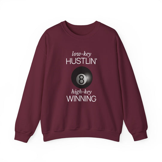 Low - Key Hustlin - 8 Ball - Unisex Crewneck Sweatshirt - BFLY BILLIARDS