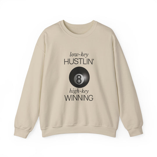 Low - Key Hustlin - 8 Ball - Unisex Crewneck Sweatshirt - BFLY BILLIARDS