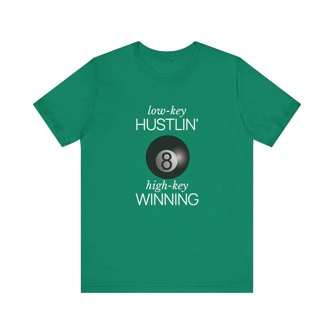 Low - Key Hustlin - 8 Ball - Unisex Softstyle Tee - BFLY BILLIARDS