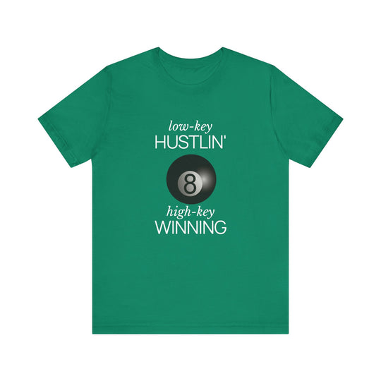 Low - Key Hustlin - 8 Ball - Unisex Softstyle Tee - BFLY BILLIARDS