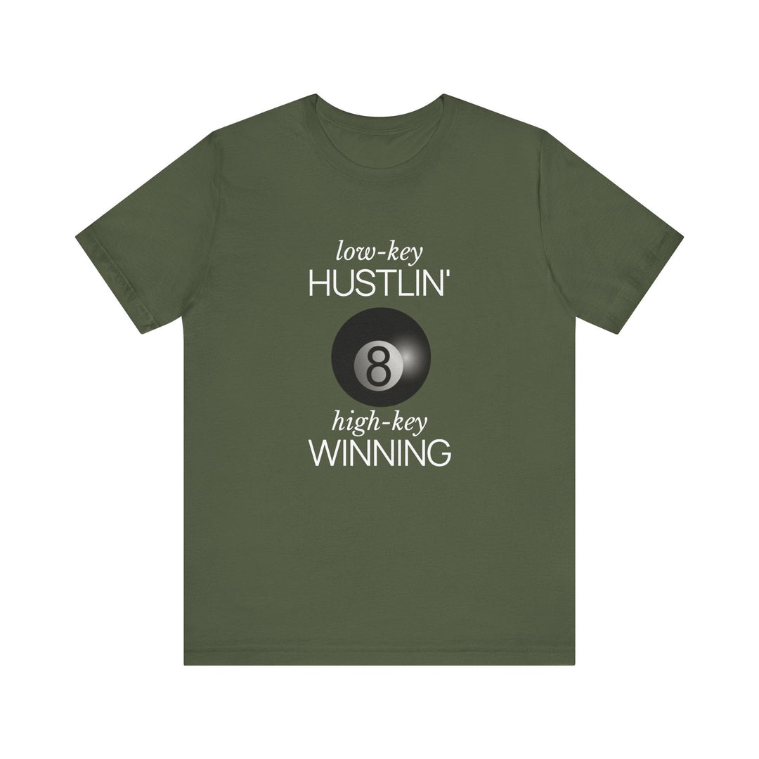 Low - Key Hustlin - 8 Ball - Unisex Softstyle Tee - BFLY BILLIARDS