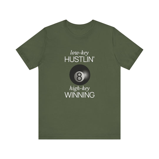 Low - Key Hustlin - 8 Ball - Unisex Softstyle Tee - BFLY BILLIARDS