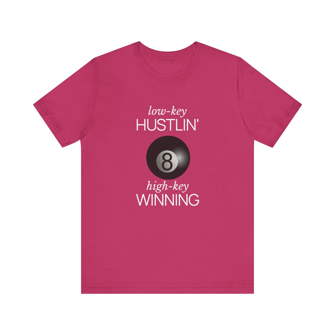 Low - Key Hustlin - 8 Ball - Unisex Softstyle Tee - BFLY BILLIARDS