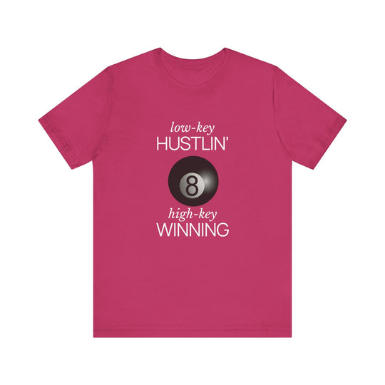 Low - Key Hustlin - 8 Ball - Unisex Softstyle Tee - BFLY BILLIARDS