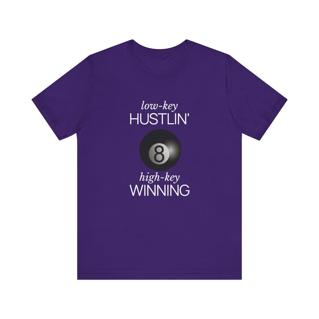 Low - Key Hustlin - 8 Ball - Unisex Softstyle Tee - BFLY BILLIARDS