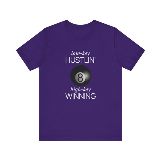 Low - Key Hustlin - 8 Ball - Unisex Softstyle Tee - BFLY BILLIARDS