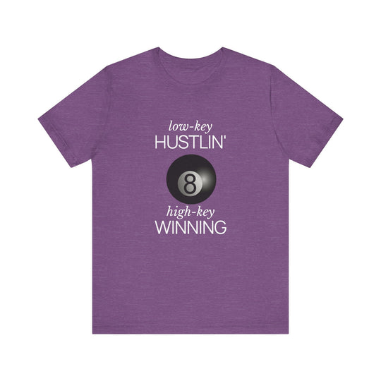 Low - Key Hustlin - 8 Ball - Unisex Softstyle Tee - BFLY BILLIARDS