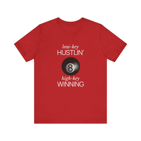 Low - Key Hustlin - 8 Ball - Unisex Softstyle Tee - BFLY BILLIARDS
